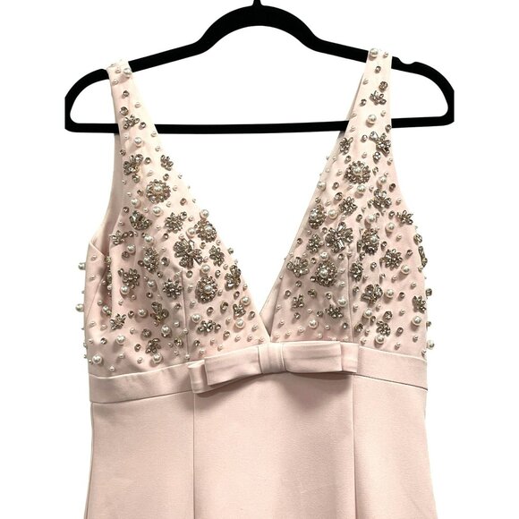 Mac Duggal Pearl Rhinestone Embellished Formal Maxi Dress Gown Sz 6 NWT - Picture 5 of 8